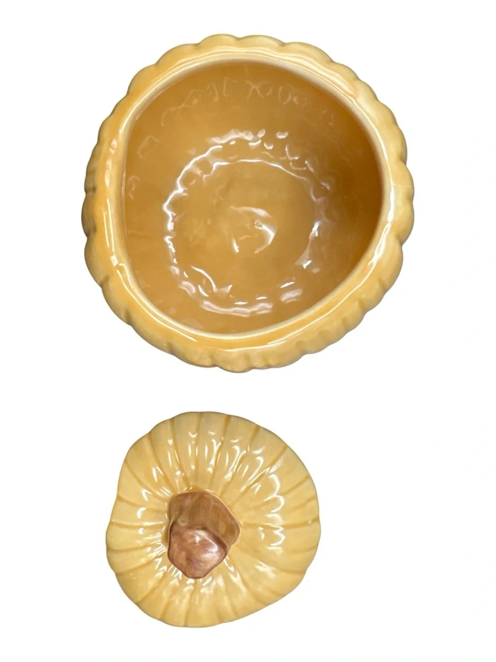 Vintage William Sonoma Harvest Ceramic Pumpkin Covered Soup Bowl